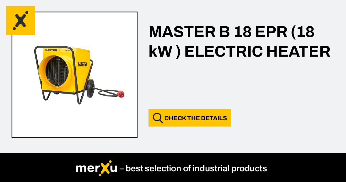 MASTER B 18 EPR (18 KW ) ELECTRIC HEATER - MerXu - Negotiate Prices ...