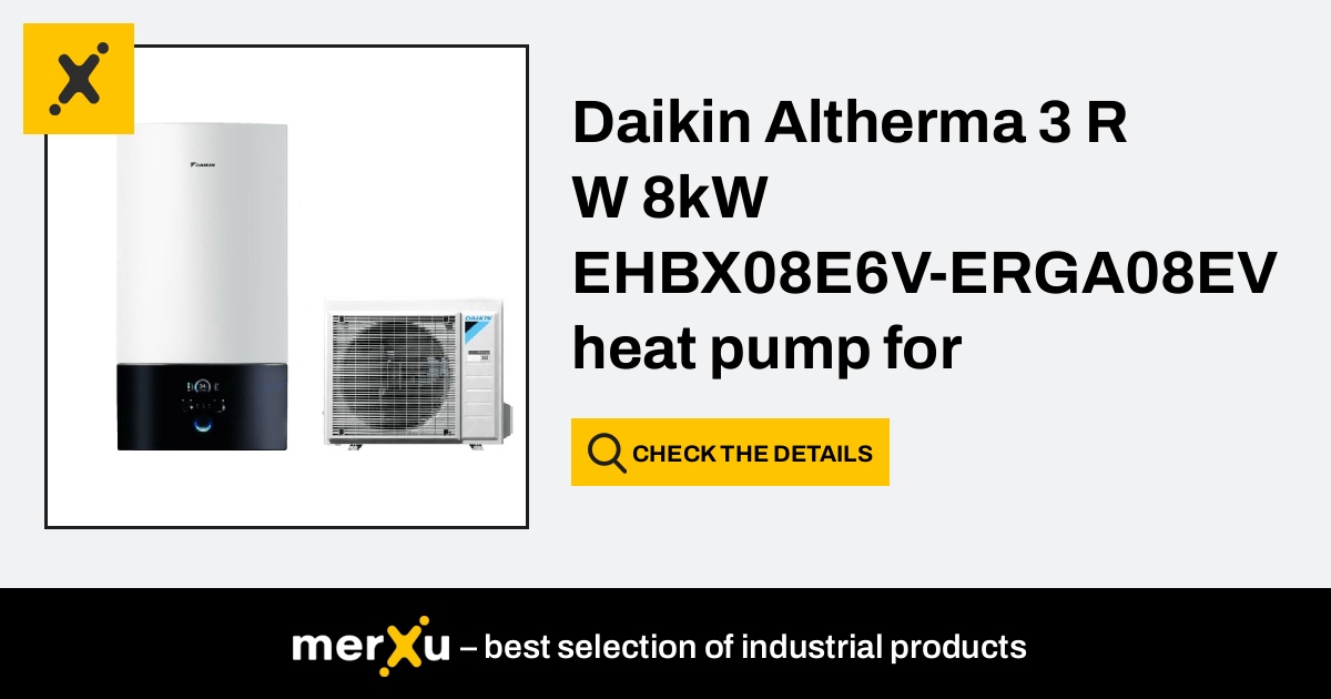 Daikin Altherma 3 R W 8kw Ehbx08e6v Erga08ev Heat Pump For Heating And