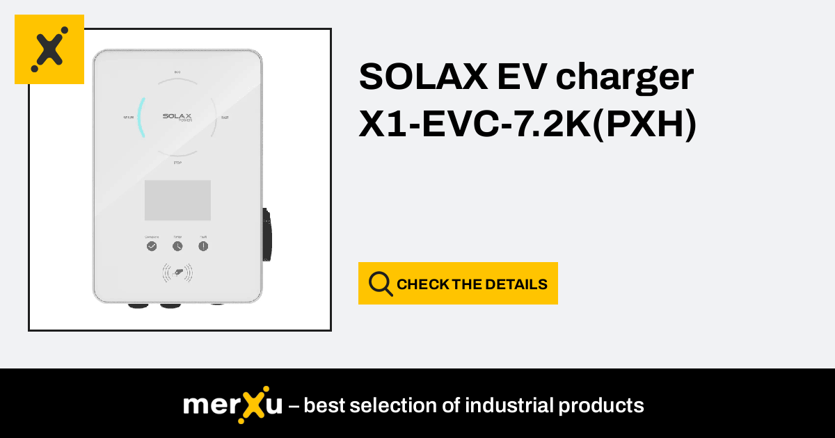 Borne de recharge SOLAX X1 EVC 7,2kW monophasé