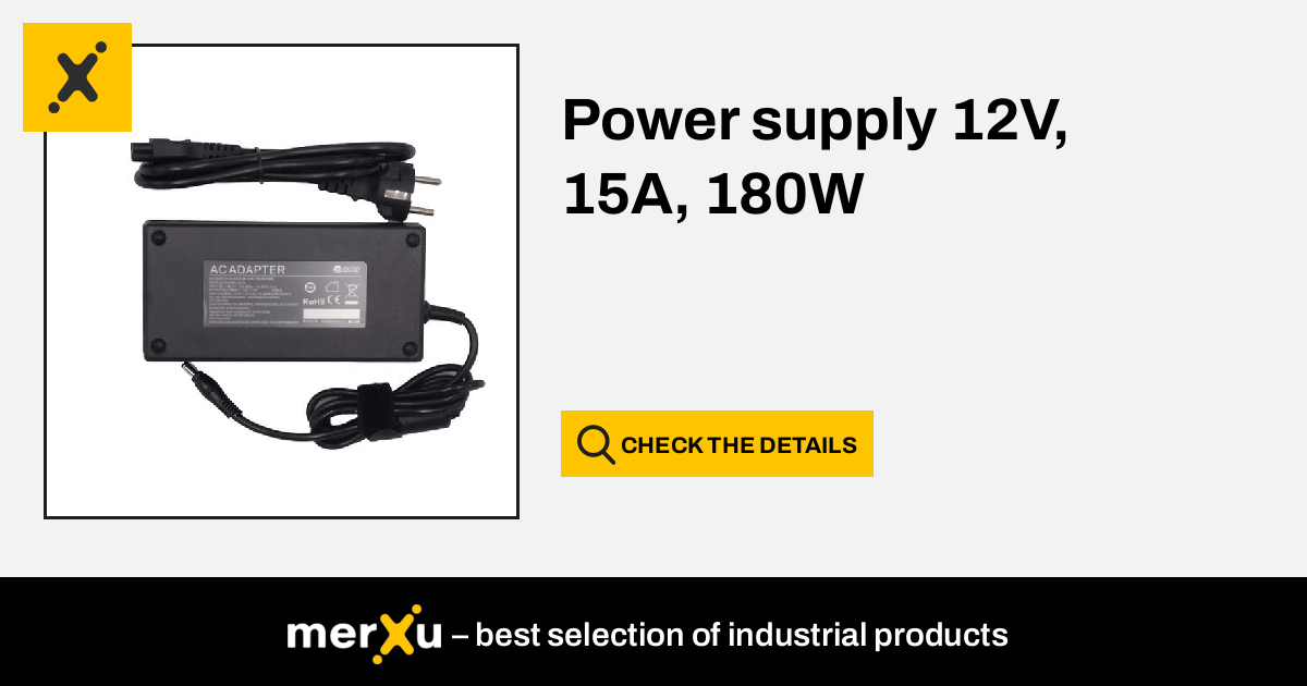 Extra Digital Power supply 12V, 15A, 180W - merXu - Negotiate prices!  Wholesale purchases!