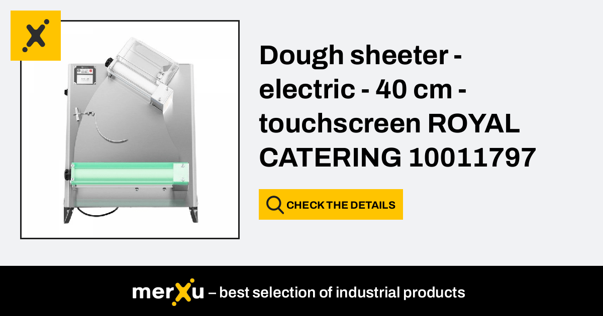 Royal Catering Dough sheeter - electric - 29 cm - touchscreen 10011799  RC-DRM310TG - merXu - Negotiate prices! Wholesale purchases!