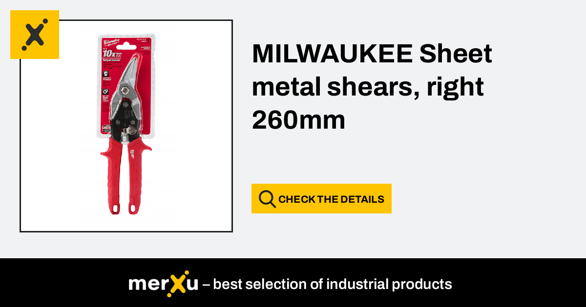 Milwaukee Sheet metal shears, right 260mm - merXu - Negotiate