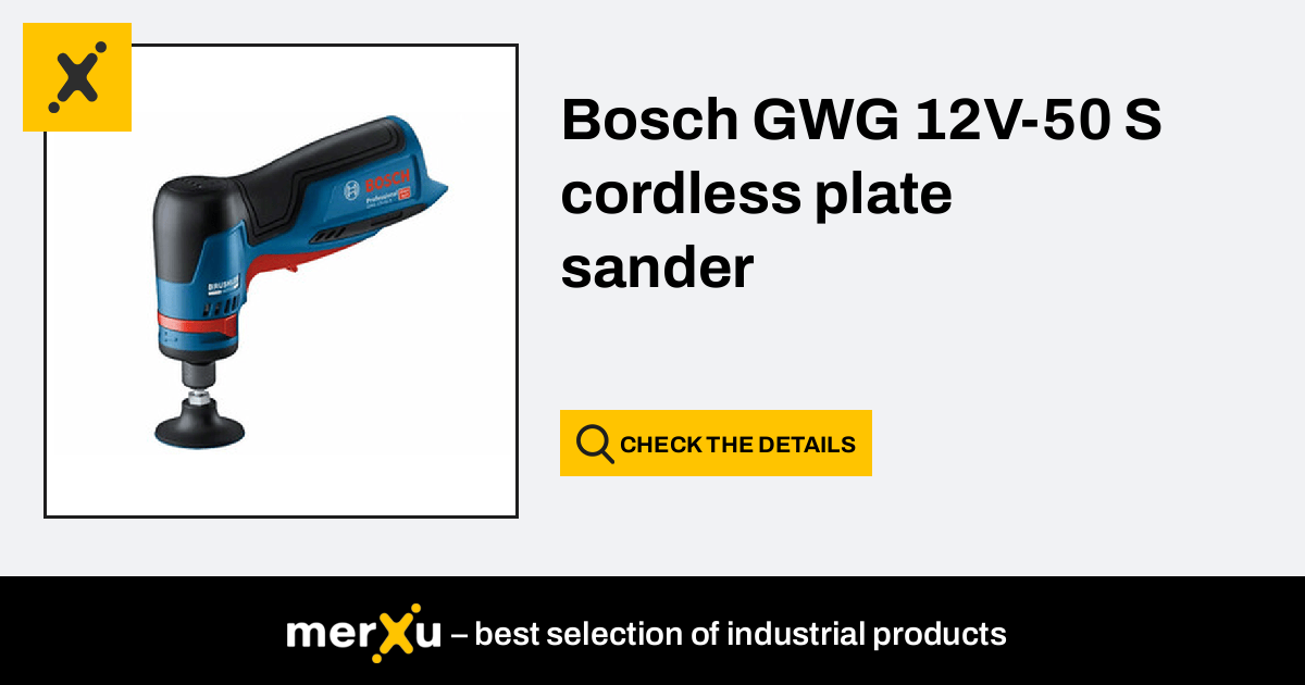 Bosch Professional 12V System GWG 12V-50 S - Lijadora angular a