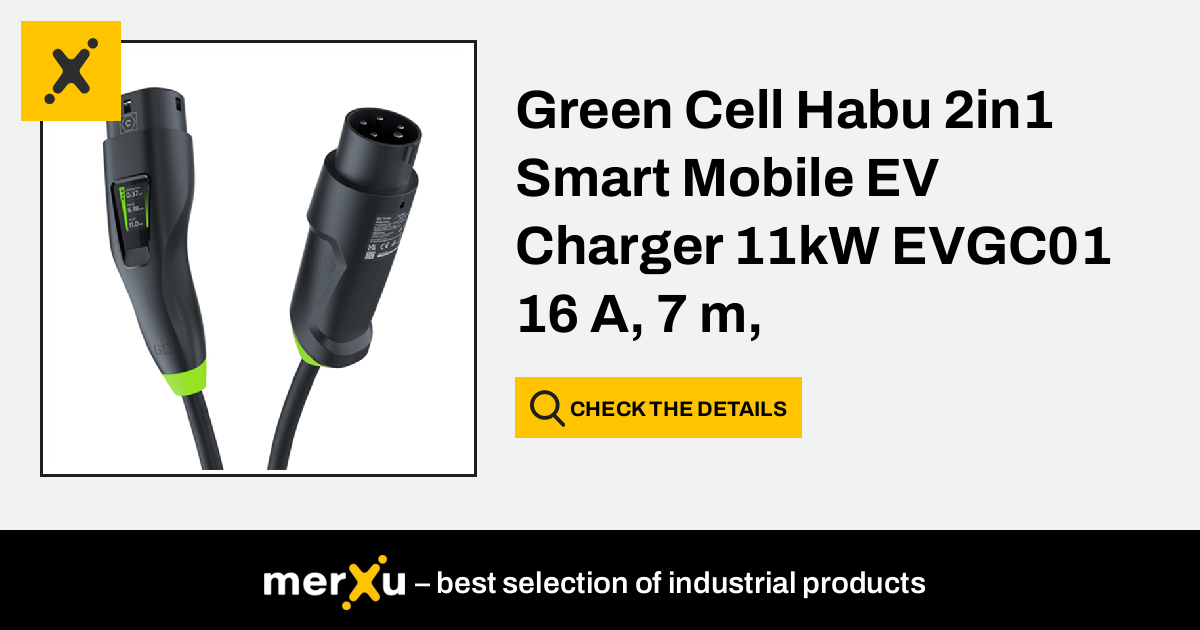 Green Cell Habu CEE-Ladekabel (11 kW, 16 A, 7 m)