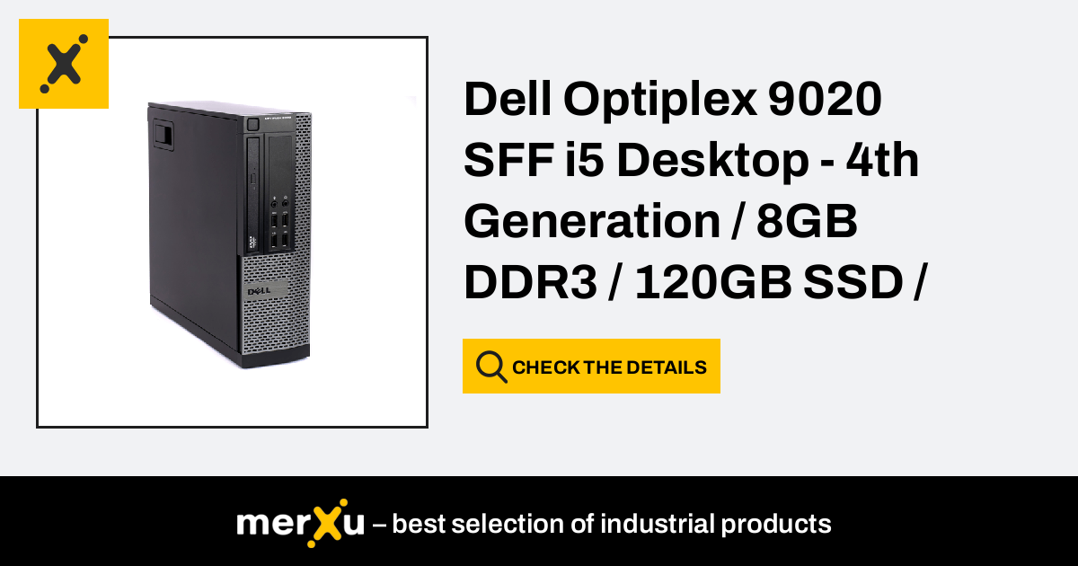 Dell Optiplex 9020 SFF i5 Desktop - 4th Generation / 8GB DDR3 / 120GB SSD /  A-CLASS - merXu