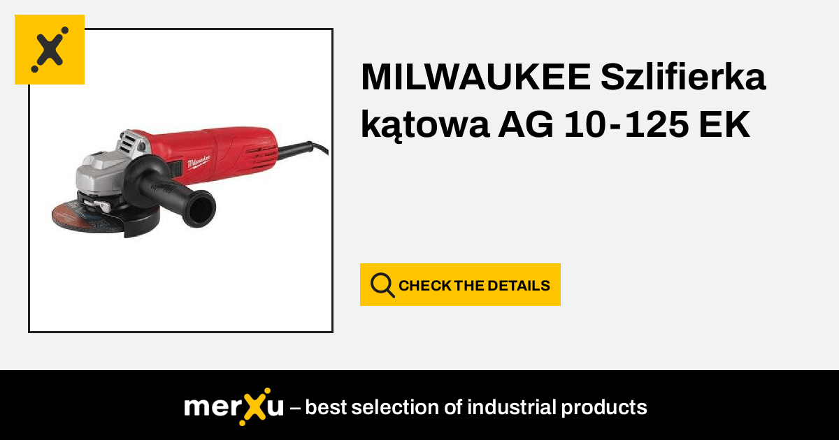 Milwaukee 4933451220 AG10-125EK Angle grinder 1000 Watt 125