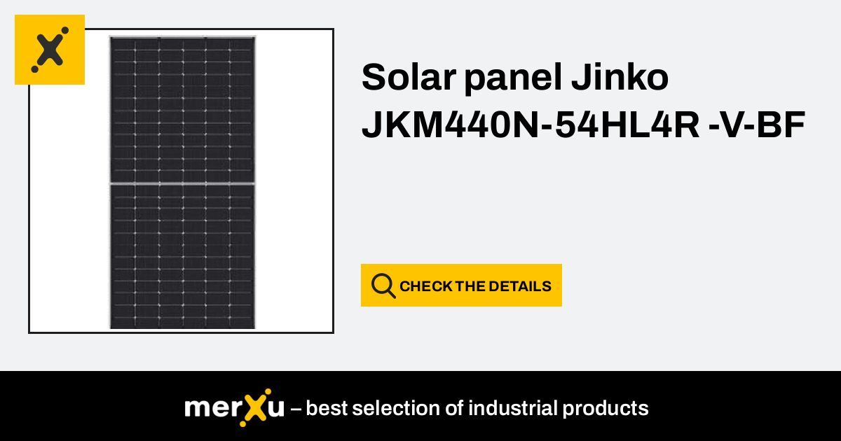 JinkoSolar Solar Panel Jinko JKM440N-54HL4R -V-BF - MerXu