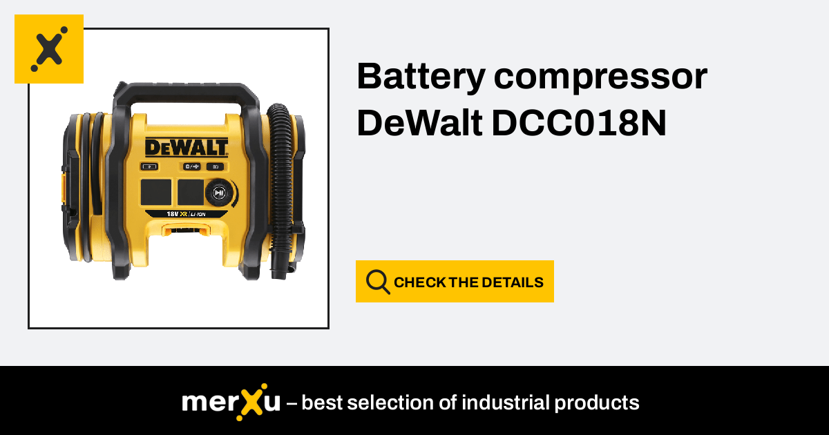 klynke Europa skildpadde Battery compressor DeWalt DCC018N - merXu