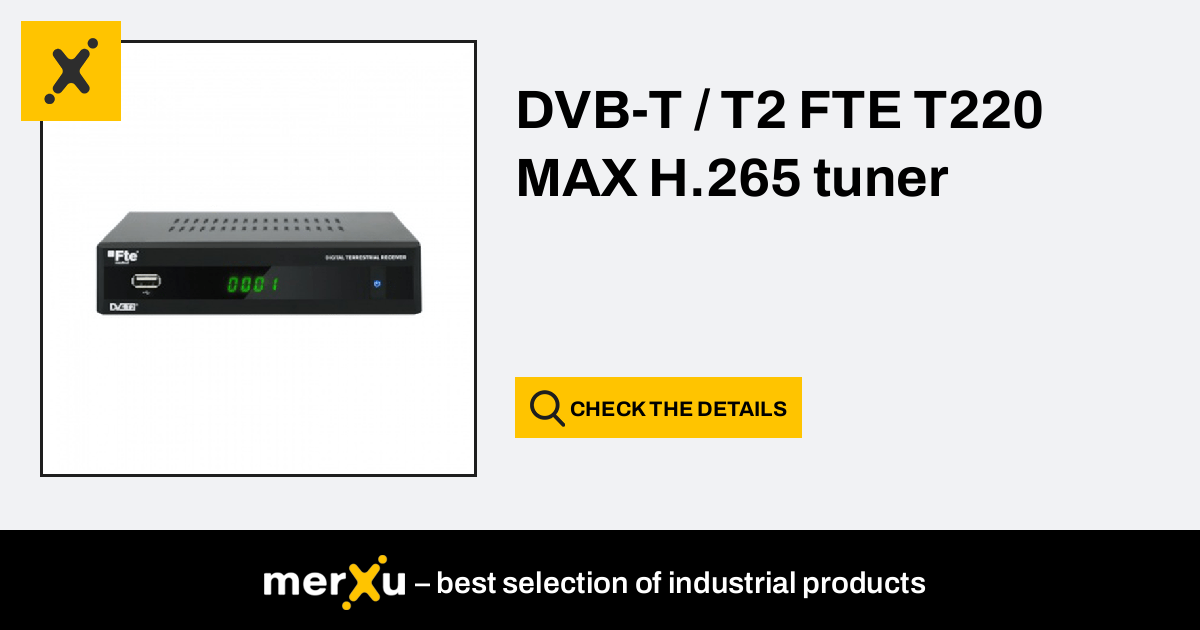 MAX T 220HD RECEPTOR DVB-T/T2 HD H-265