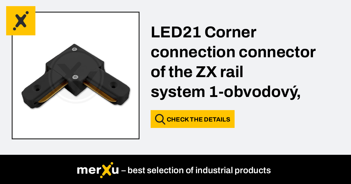 LED21 Corner connection connector of the ZX rail system 1-obvodový 