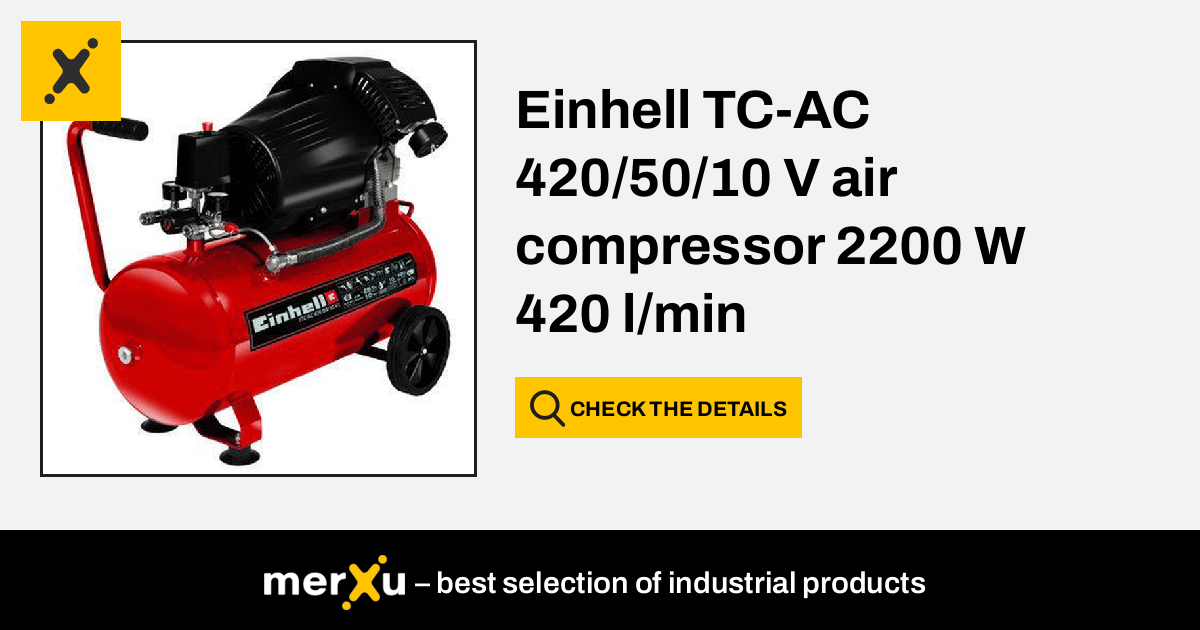 EINHELL 4010495 - TC-AC 420/50/10 V - 2200W 2-cylinder compressor