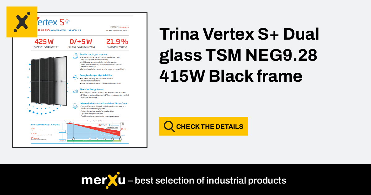 Trina Vertex S Dual Glass Tsm Neg W Black Frame Merxu