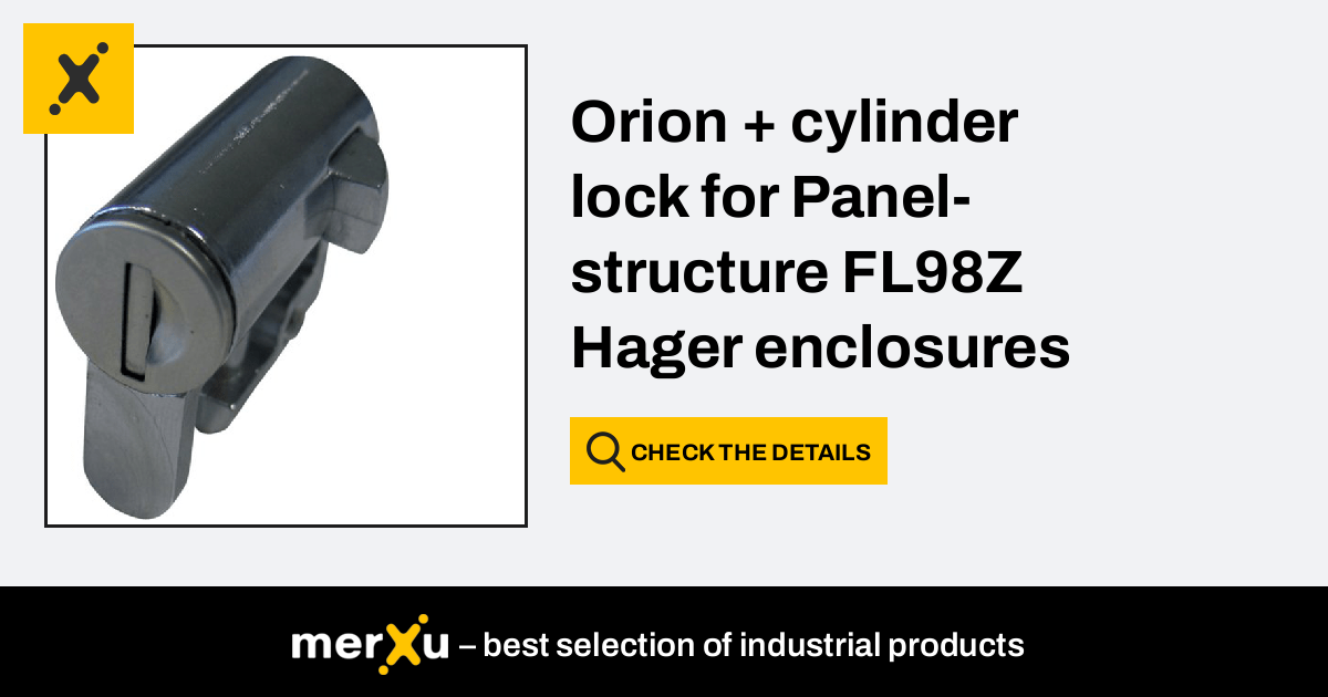 Orion + cylinder lock for Panelstructure FL98Z Hager enclosures (23353