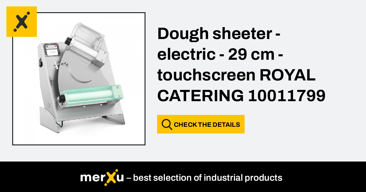Royal Catering Dough sheeter - electric - 29 cm - touchscreen 10011799  RC-DRM310TG - merXu - Negotiate prices! Wholesale purchases!