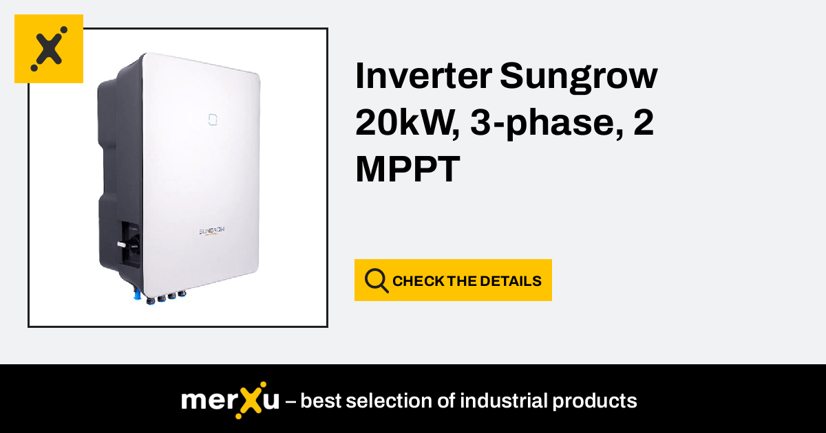 Sungrow Inverter SG20RT-20, 20kW, 3-phase, 2 MPPT - MerXu