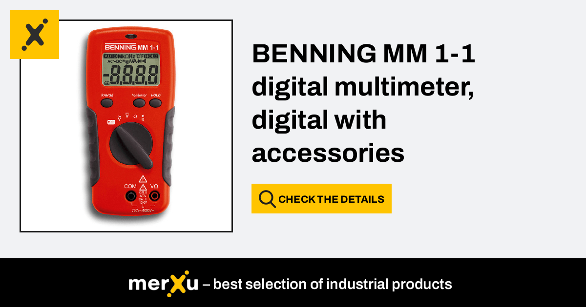 Benning MM 1-1 digital multimeter, digital with accessories