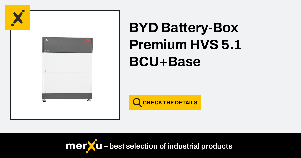BYD Battery-Box Premium HVS 5.1 BCU+Base - merXu - Negotiate prices!  Wholesale purchases!