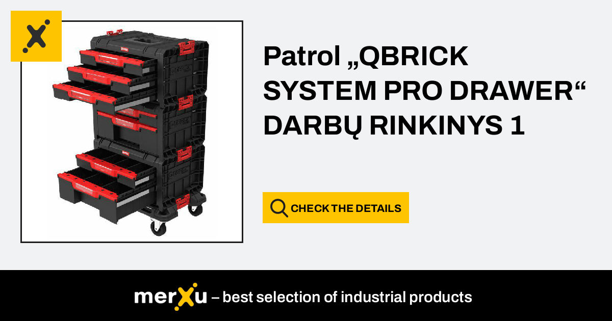 Patrol „QBRICK SYSTEM PRO DRAWER“ DARBŲ RINKINYS 1 - merXu - Negotiate  prices! Wholesale purchases!