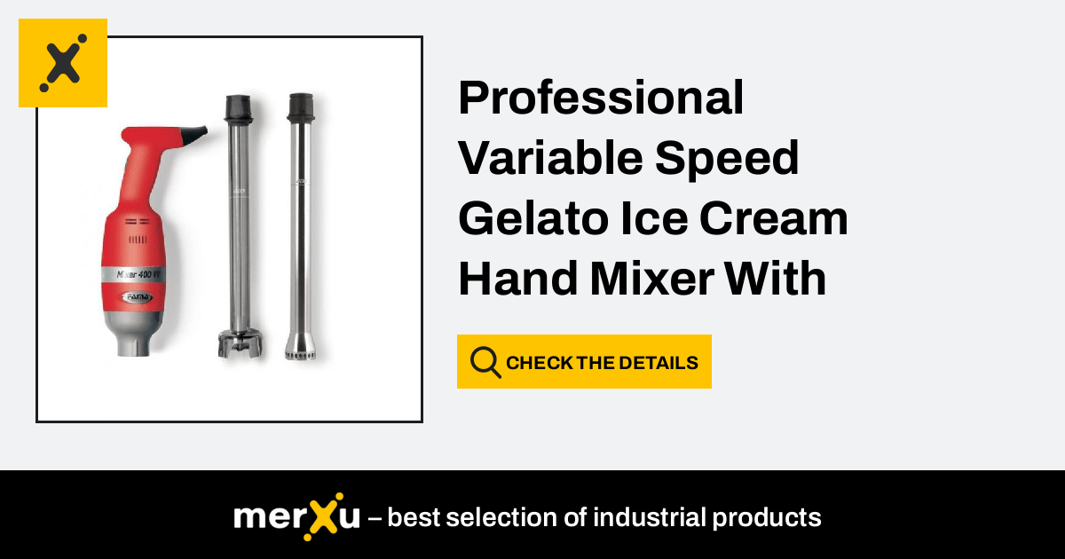 Hendi Professional Variable Speed Gelato Ice Cream Hand Mixer With