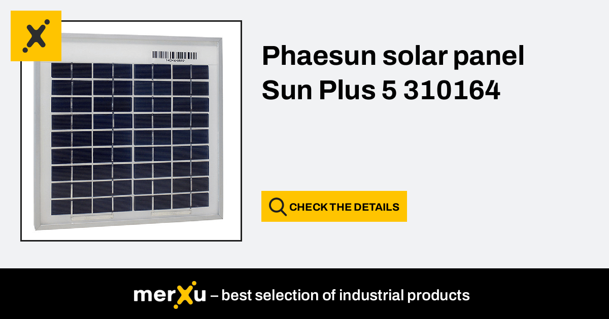 Phaesun Solar Panel Sun Plus 5 310164 - MerXu