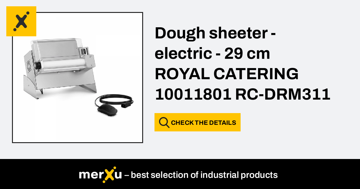 Royal Catering Dough sheeter - electric - 29 cm - touchscreen 10011799  RC-DRM310TG - merXu - Negotiate prices! Wholesale purchases!