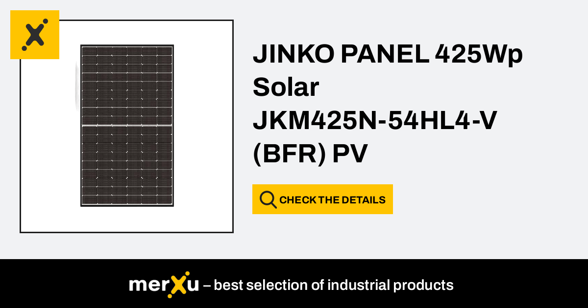 JINKO PANEL 425Wp Solar JKM425N-54HL4-V (BFR) PV - MerXu