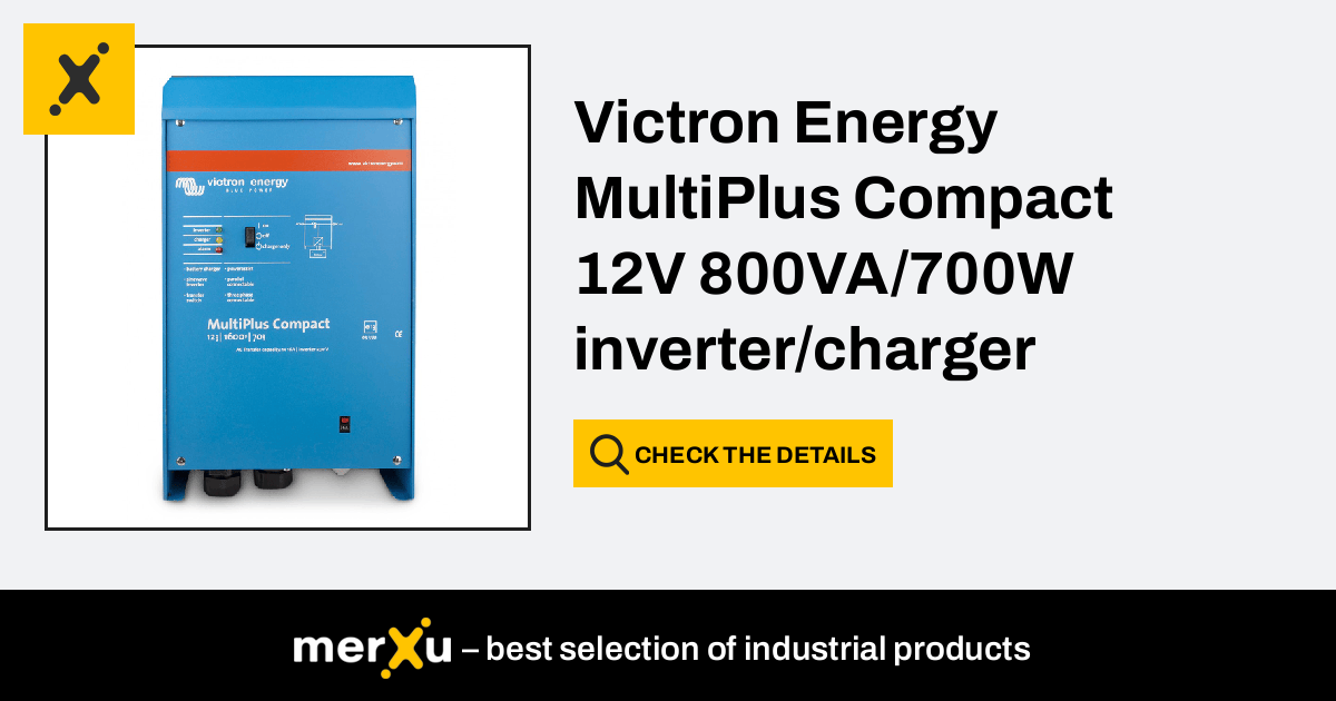 Victron Energy MultiPlus Compact 12V 800VA/700W inverter/charger  (CMP128010000) - merXu
