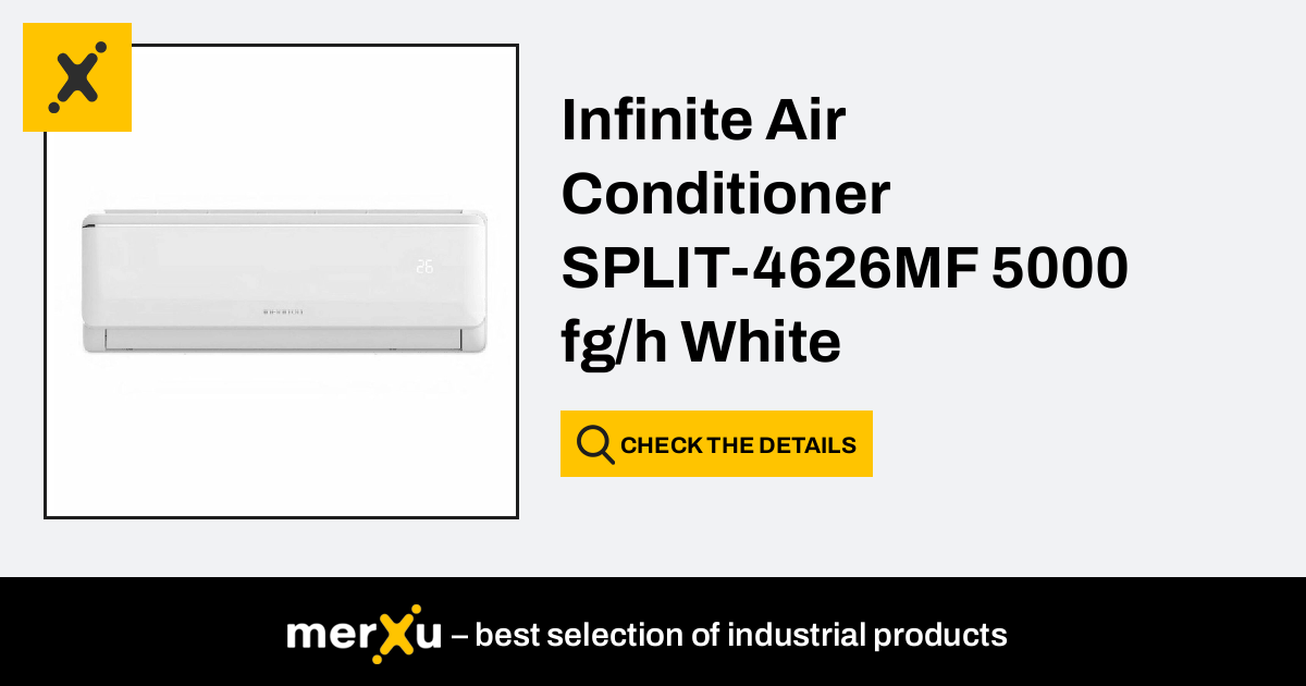 Aire Acondicionado Infiniton SPLIT-4626MF - Inverter, A++, 5000 Frigorias,  18000 BTU, Deshumificador, i-Clean, 3D Airflow