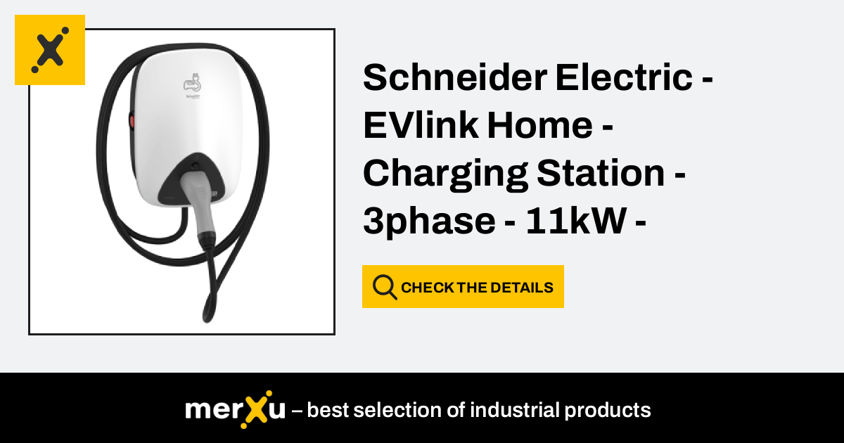 Schneider Electric - EVlink Home - Charging Station - 3 Phase - 11kW ...