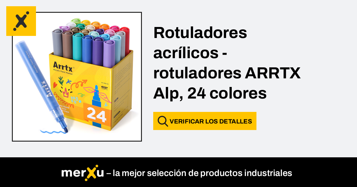 Arrtx Rotuladores acrílicos - rotuladores Alp, 24 colores - merXu -  ¡Negocia precios! ¡Compras al por mayor!
