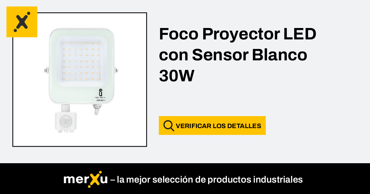 2X 30W SMD Foco LED con Sensor Movimiento,Proyector LED Exterior,Blanco  Calido con Detector PIR de IP65(resistente al agua),Iluminación de Exterior  y