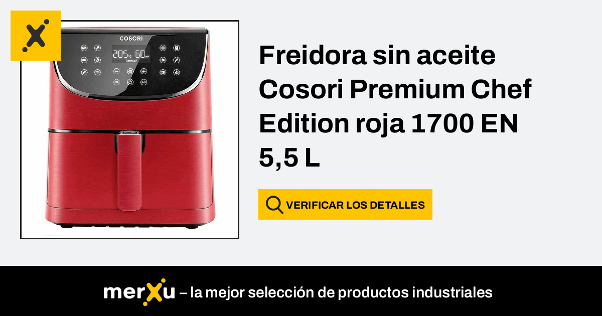Freidora sin Aceite Cosori Premium Chef Edition Rojo 1700 W 5,5 L  0810043370080 S7606493 Cosori