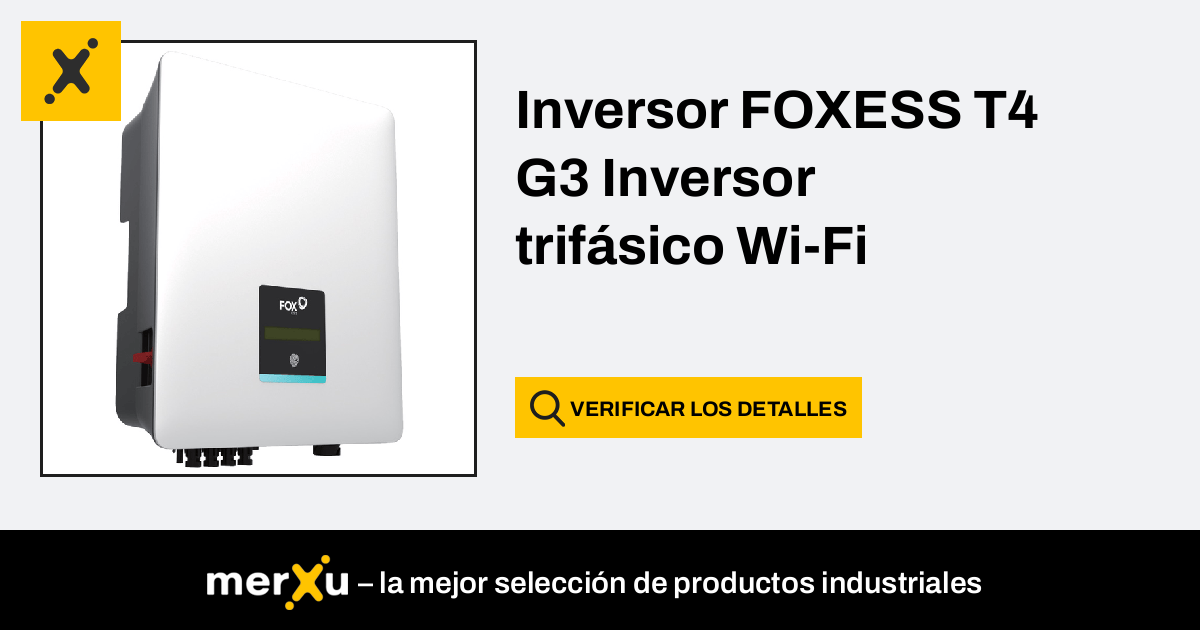 Fox Ess Inversor Foxess T4 G3 Inversor Trifásico Wi Fi Merxu 0310