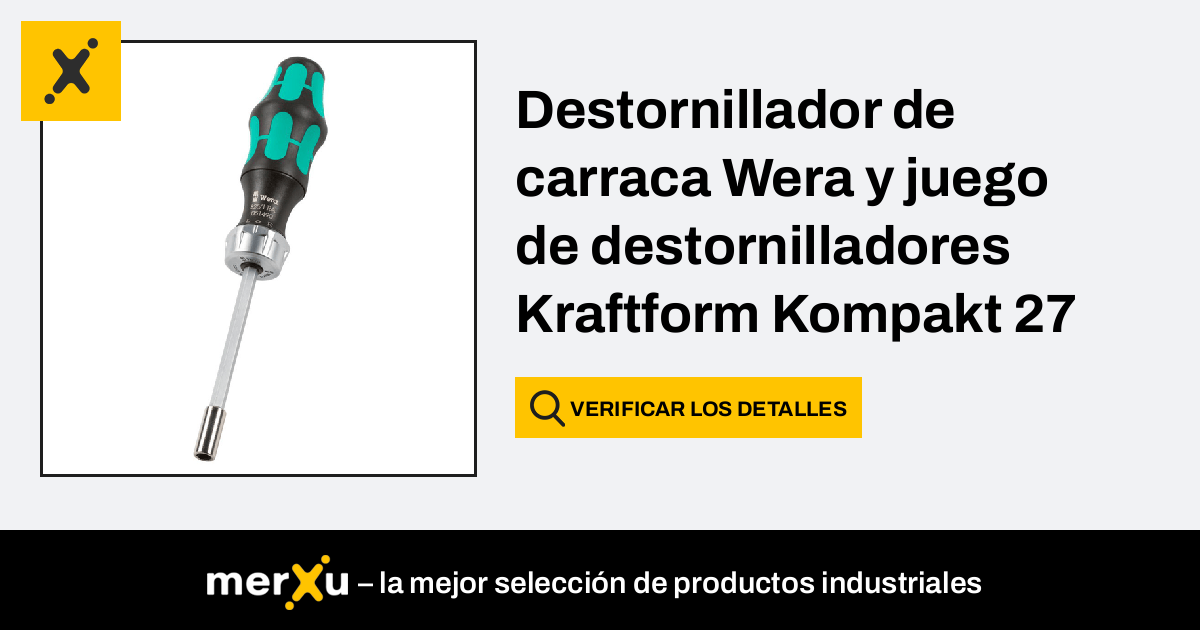 Wera Destornillador de carraca y juego de destornilladores Kraftform  Kompakt 27 REAL ACADEMIA DE BELLAS ARTES 1 SB (05073660001), 7 piezas -  merXu - ¡Negocia precios! ¡Compras al por mayor!