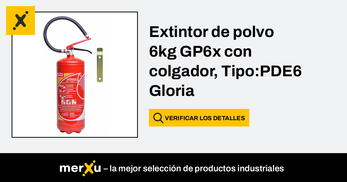 Extintor de polvo de 6 kg. (34A-183B-C), Gloria