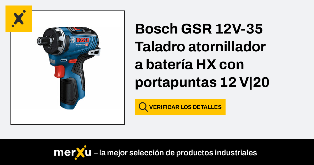 Atornillador a batería Bosch GSR 12V-35 HX Professional