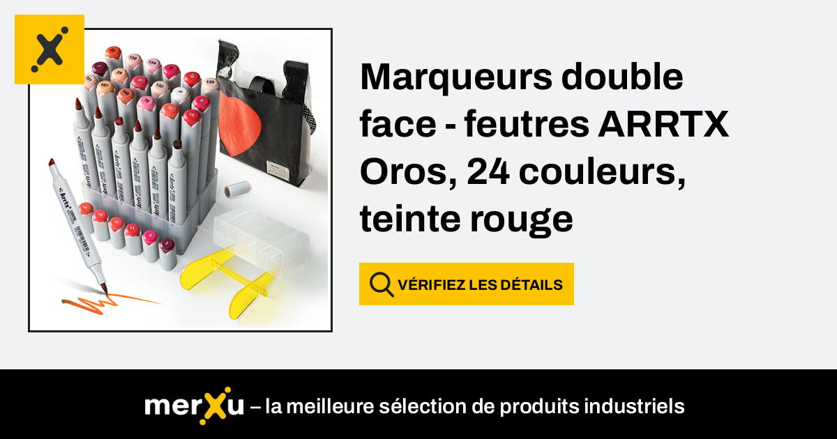 Arrtx Marqueurs double face - feutres Oros, 24 couleurs, teinte rouge -  merXu - Négociez les prix ! Achats en gros !
