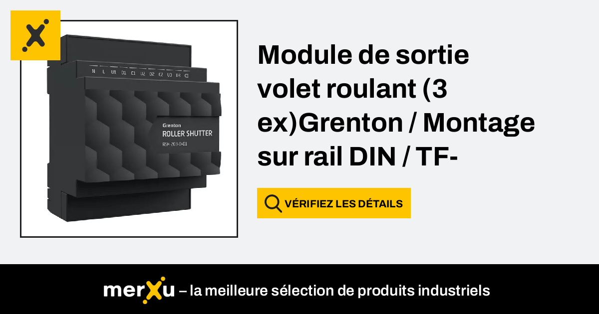 Grenton Module De Sortie Volet Roulant Ex Montage Sur Rail Din