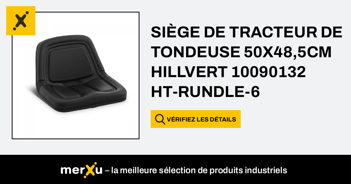 Hillvert SIÈGE DE TRACTEUR DE TONDEUSE 50X48,5CM 10090132 HT