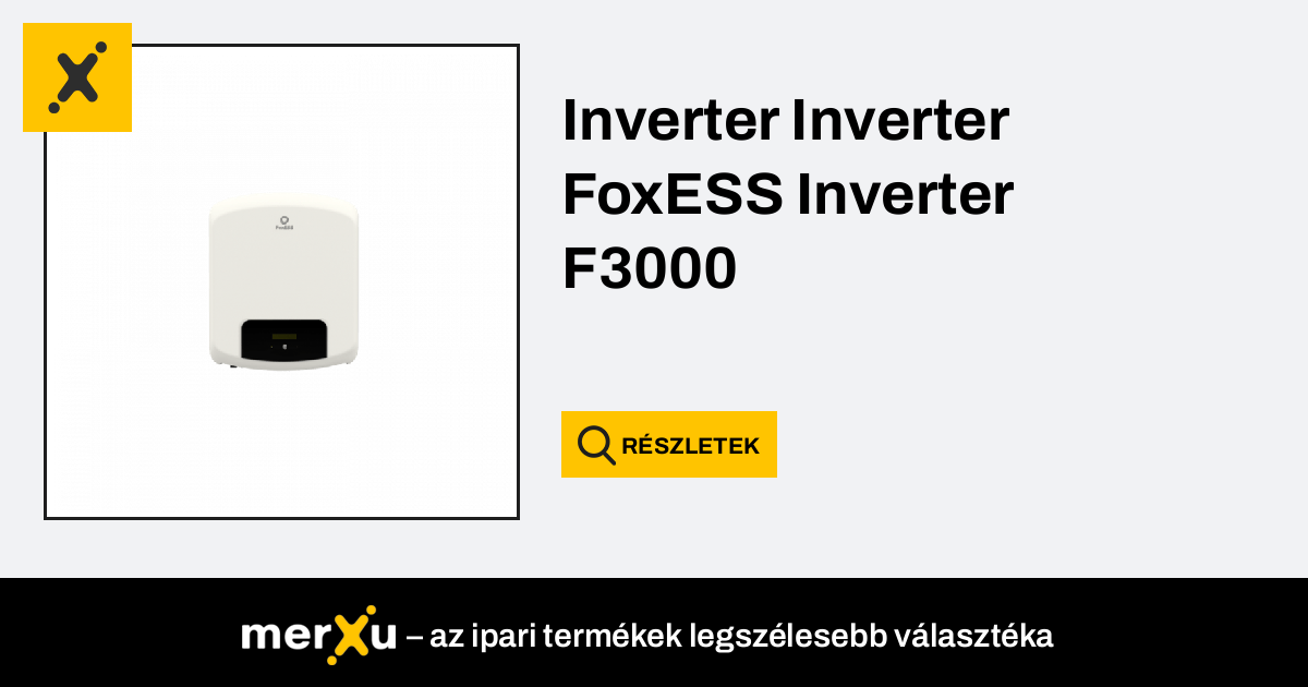 Fox Ess Inverter Inverter Foxess Inverter F3000 Merxu Árajánlategyeztetés Nagykereskedelmi 8329