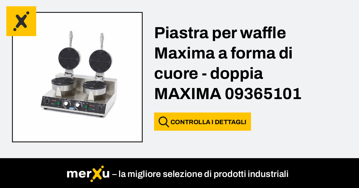 Piastra per waffle doppia, forma a cuore