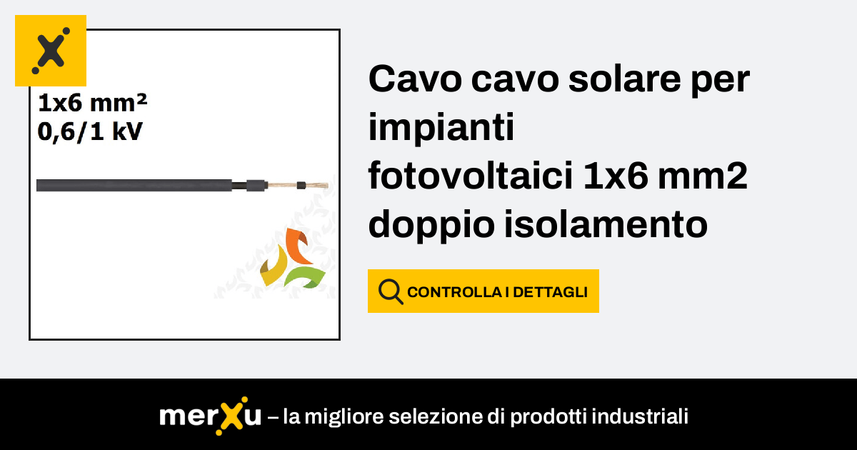 Cavo solare H1Z2Z2-K 1X6 (Nero)