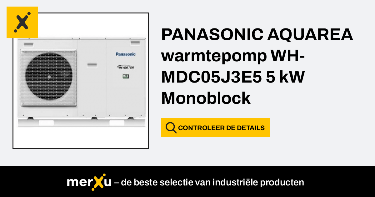 Panasonic Aquarea Warmtepomp Wh Mdc J E Kw Monoblock Merxu Onderhandel Over Prijzen