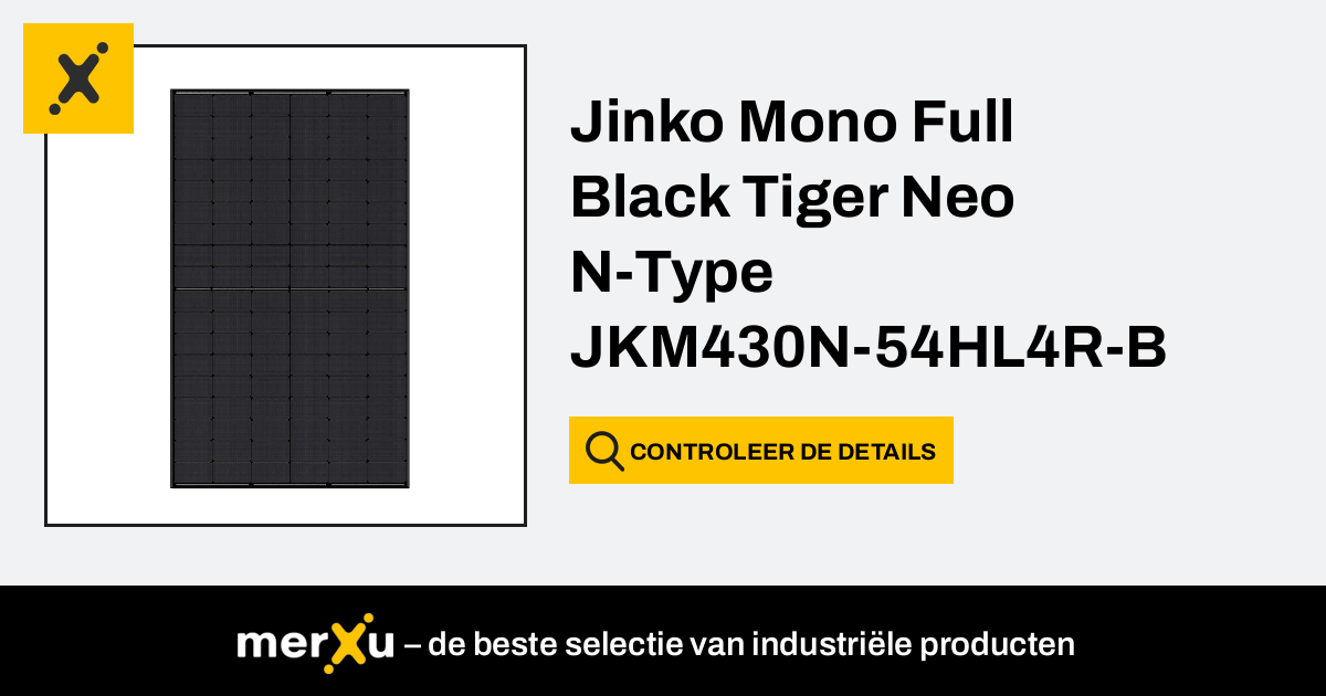 JinkoSolar Jinko Mono Full Black Tiger Neo N-Type JKM430N-54HL4R-B ...