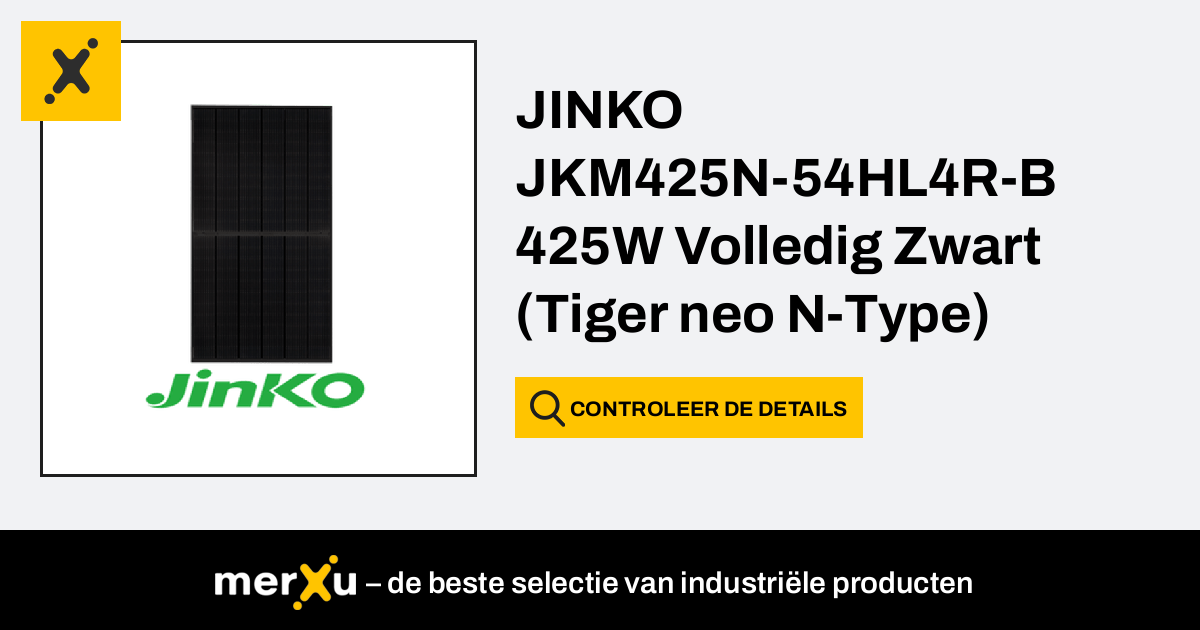 JinkoSolar JINKO JKM425N-54HL4R-B 425W Volledig Zwart (Tiger Neo N-Type ...