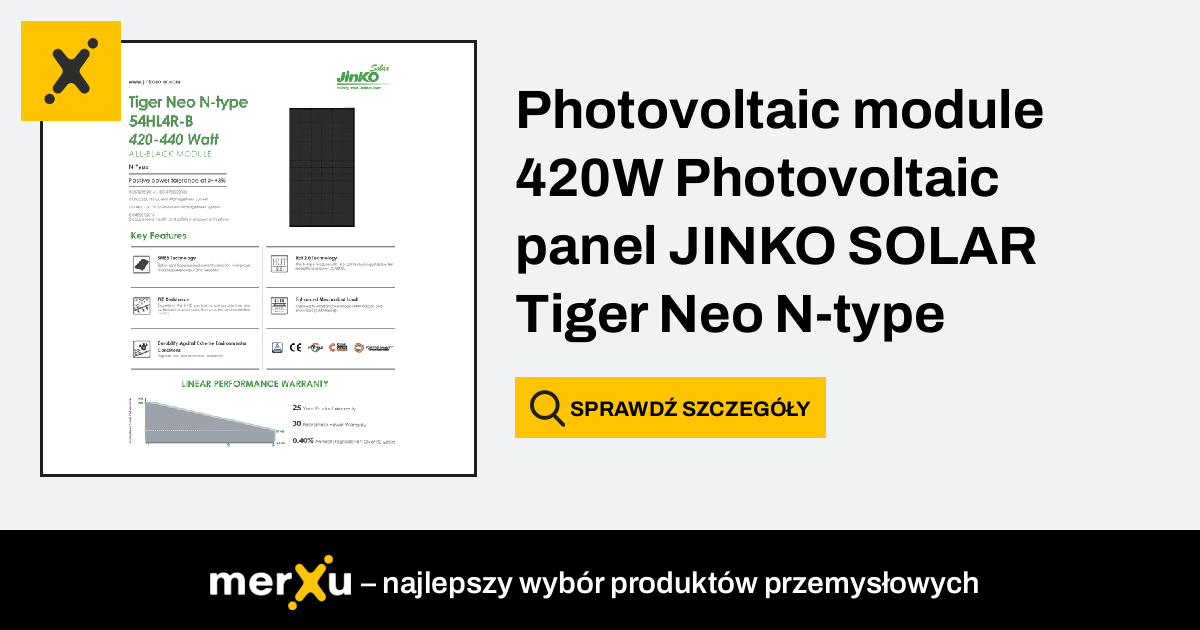 Modu Fotowoltaiczny W Panel Fotowoltaiczny Jinko Solar Tiger Neo N Type Hl R B W All