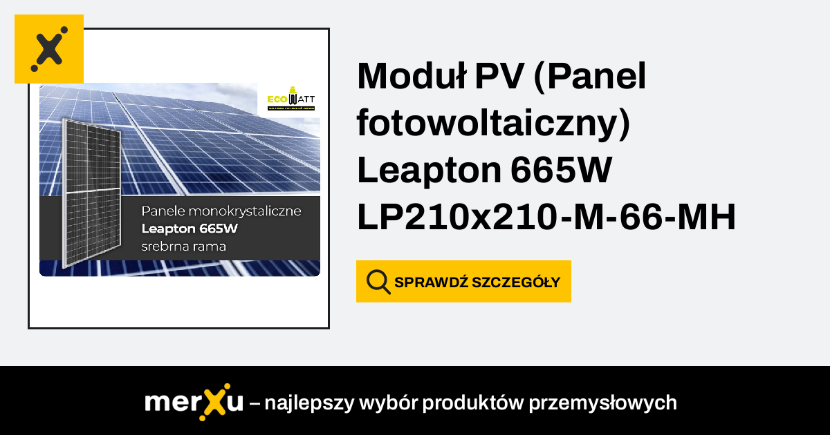 Leapton Modu Pv Panel Fotowoltaiczny W Lp X M Mh