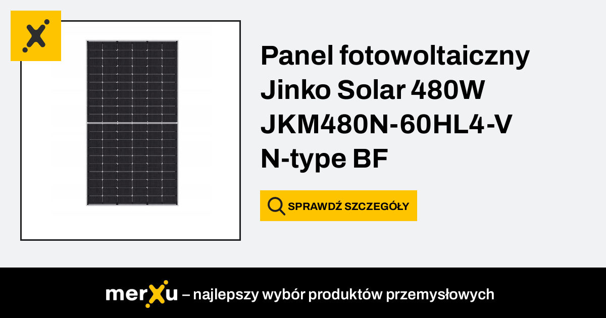 JinkoSolar Panel Fotowoltaiczny Jinko Solar 480W JKM480N 60HL4 V N Type BF A740 52428