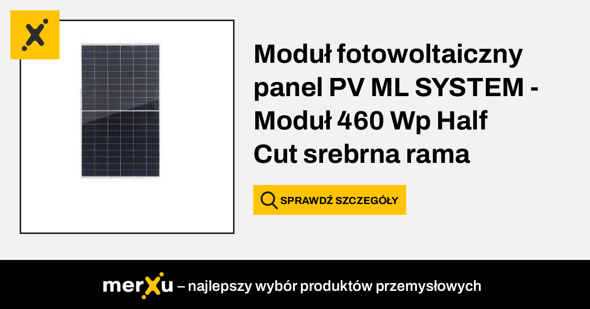 Ml System Modu Fotowoltaiczny Panel Pv Modu Wp Half Cut Srebrna Rama Merxu