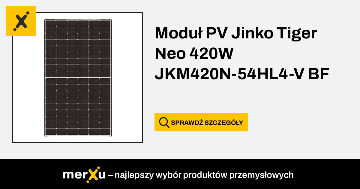 Moduł PV Jinko Tiger Neo 420W JKM420N-54HL4-V BF - MerXu